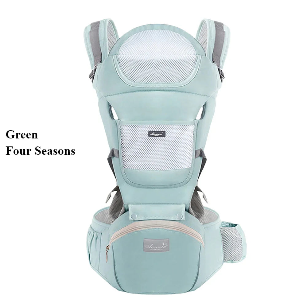 Baby Carrier with Hip Seat 6In1 Baby Carrier Newborn to Toddler,Head Support and Breathable Mesh Newborn Carrier Baby Essentials