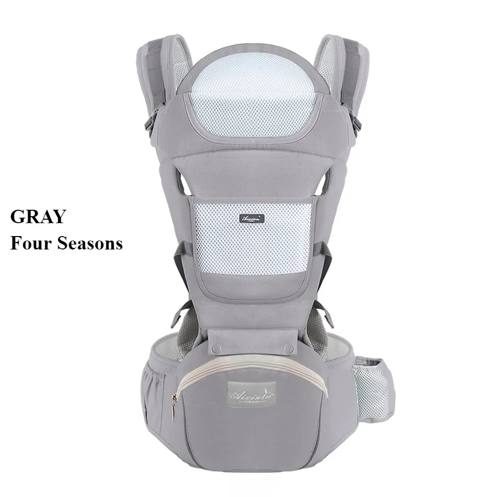 Baby Carrier with Hip Seat 6In1 Baby Carrier Newborn to Toddler,Head Support and Breathable Mesh Newborn Carrier Baby Essentials