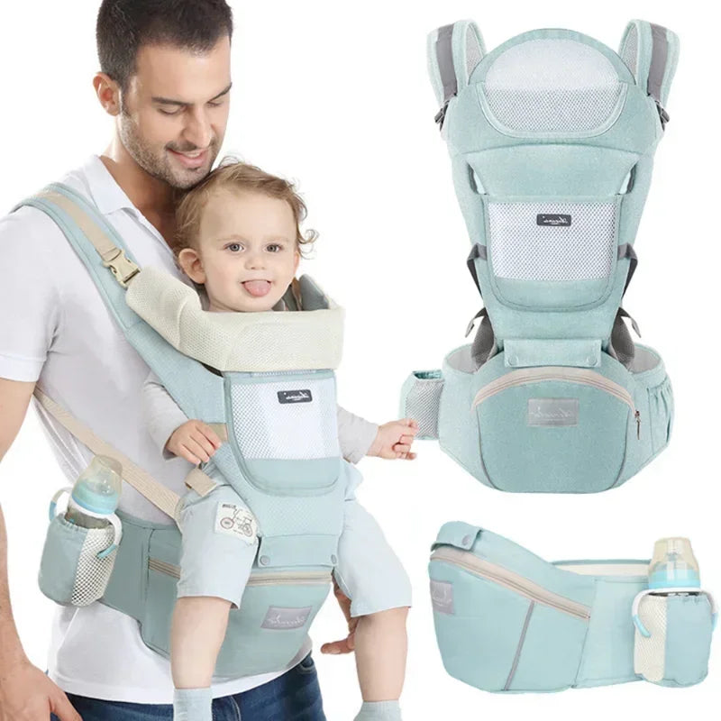 Baby Carrier with Hip Seat 6In1 Baby Carrier Newborn to Toddler,Head Support and Breathable Mesh Newborn Carrier Baby Essentials